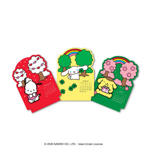 Hello Kitty and Friends 2027 Retro Mini Desk Calendar with Wood Stand