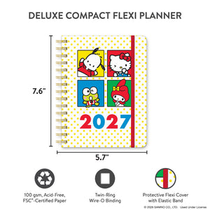 Hello Kitty and Friends 2027 Retro Deluxe Compact Flexi Planner