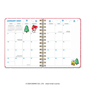 Hello Kitty and Friends 2027 Retro Deluxe Compact Flexi Planner