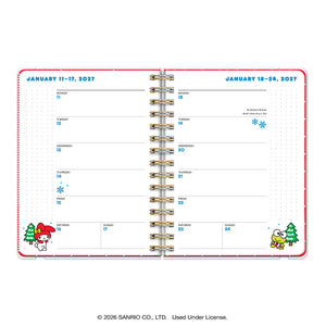 Hello Kitty and Friends 2027 Retro Deluxe Compact Flexi Planner