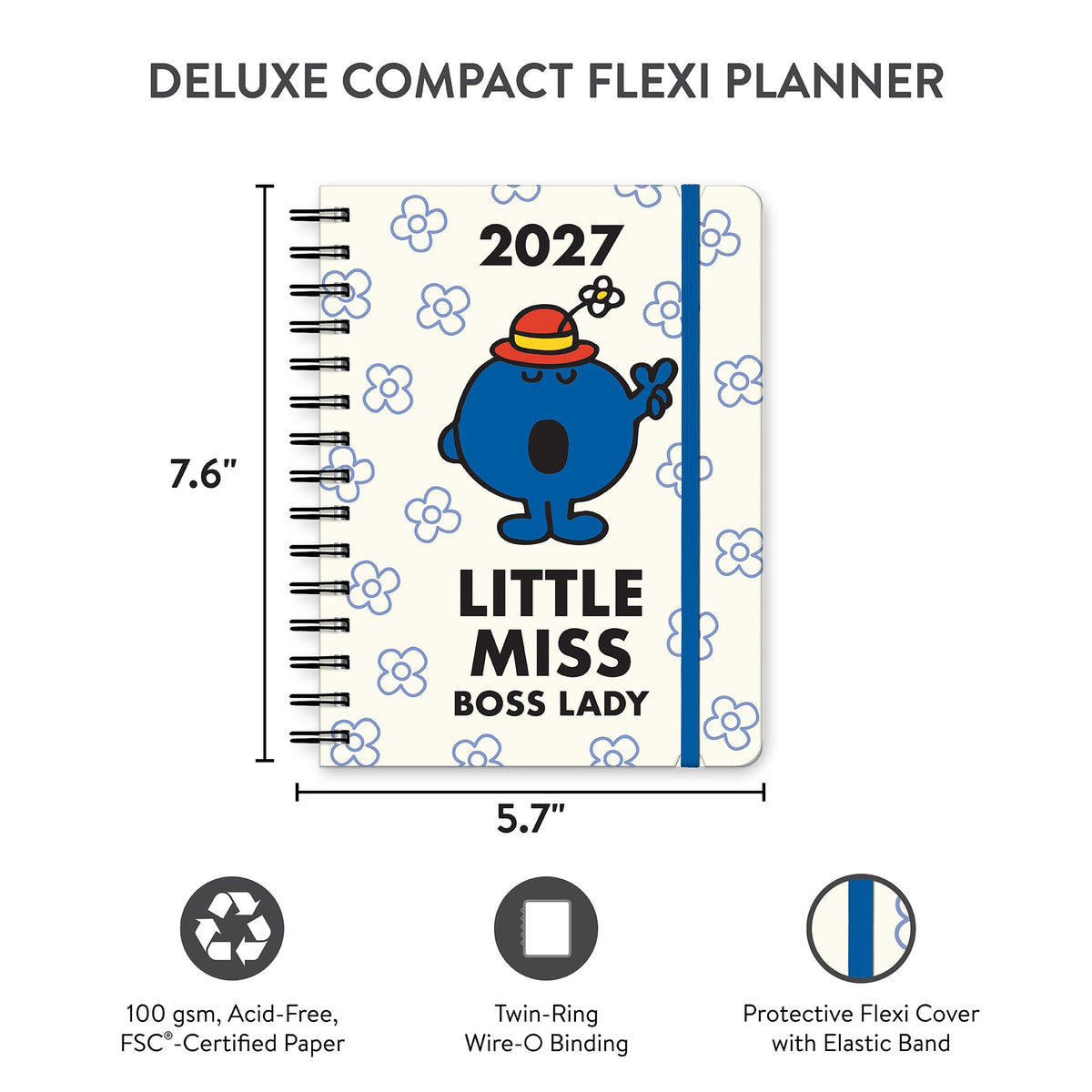 Little Miss Boss Lady 2027 Deluxe Compact Flexi Planner