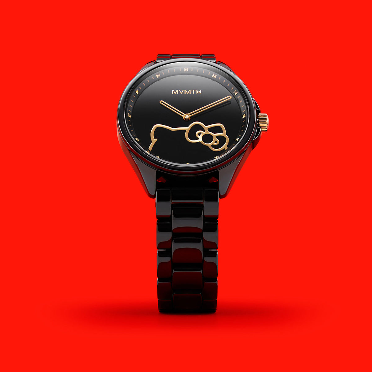 Hello Kitty x MVMT Coronada Watch (Gloss Black) Jewelry Movado Group (MVMT)   