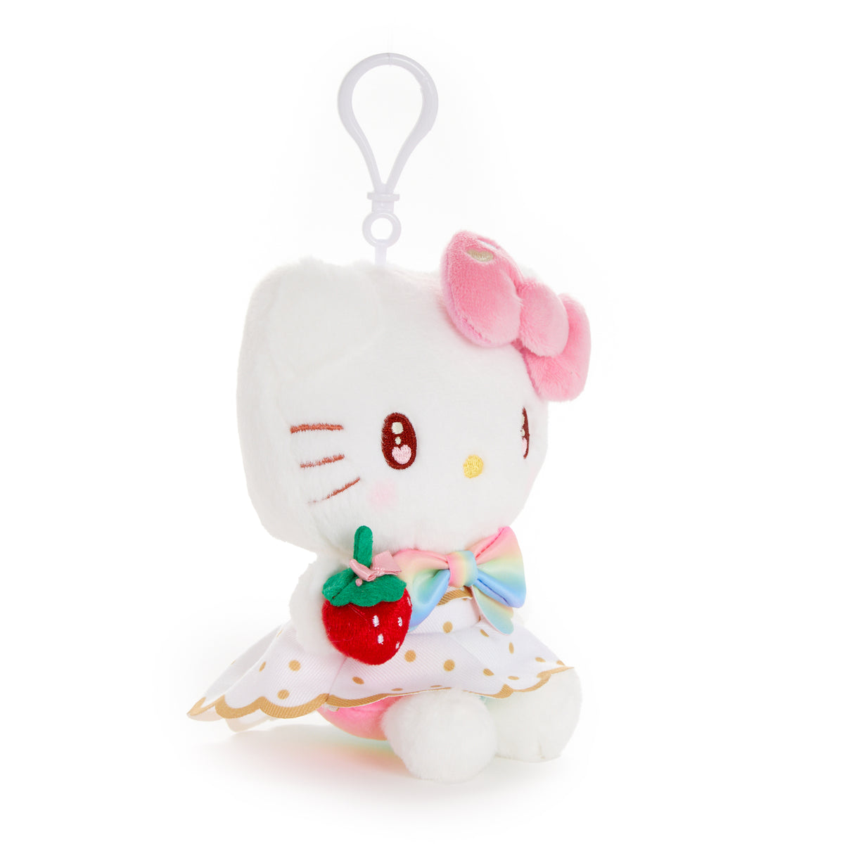 Hello Kitty Plush Mascot Clip (Strawberry Rainbow Series) Plush NAKAJIMA CORPORATION