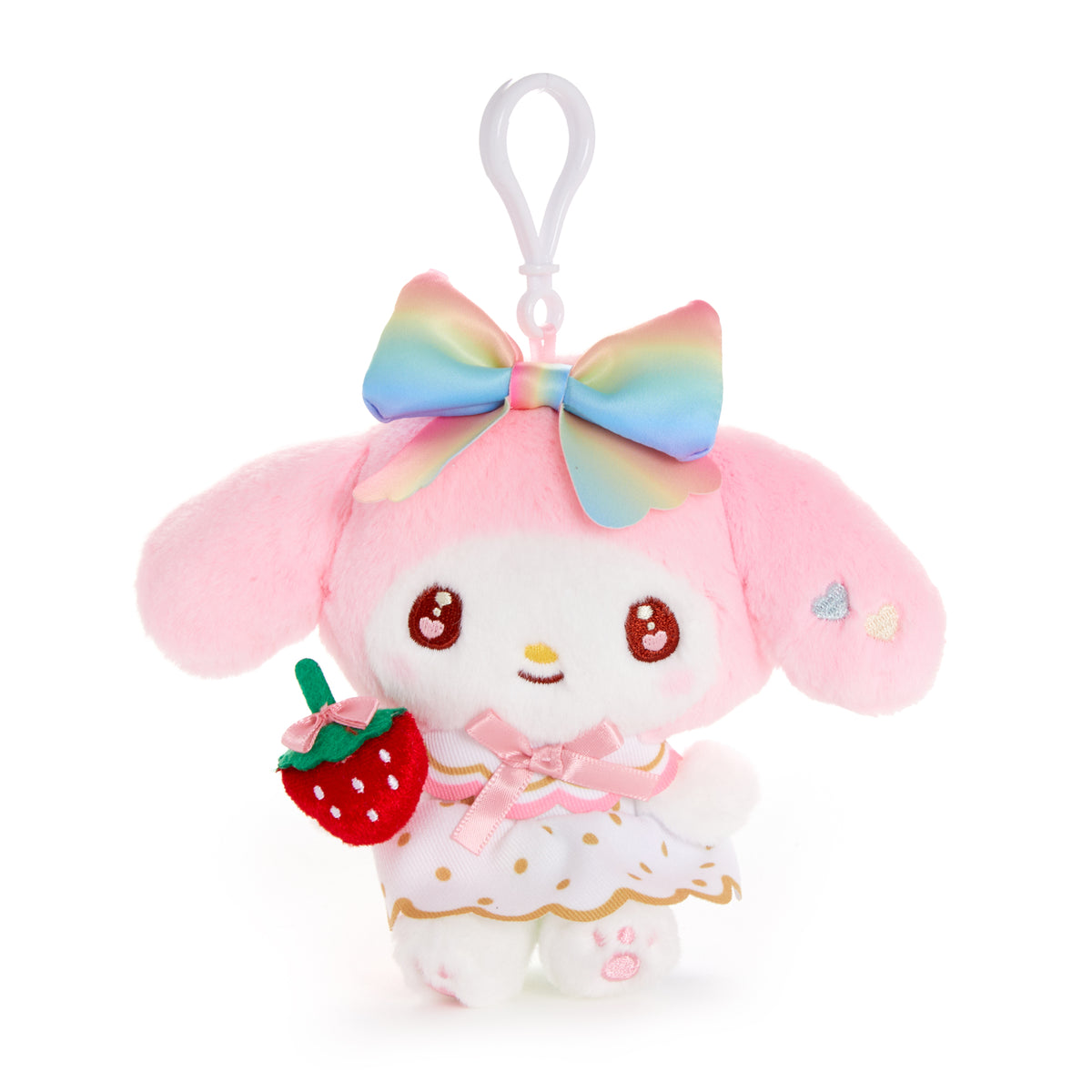 My Melody Plush Mascot Clip (Strawberry Rainbow Series) Plush NAKAJIMA CORPORATION