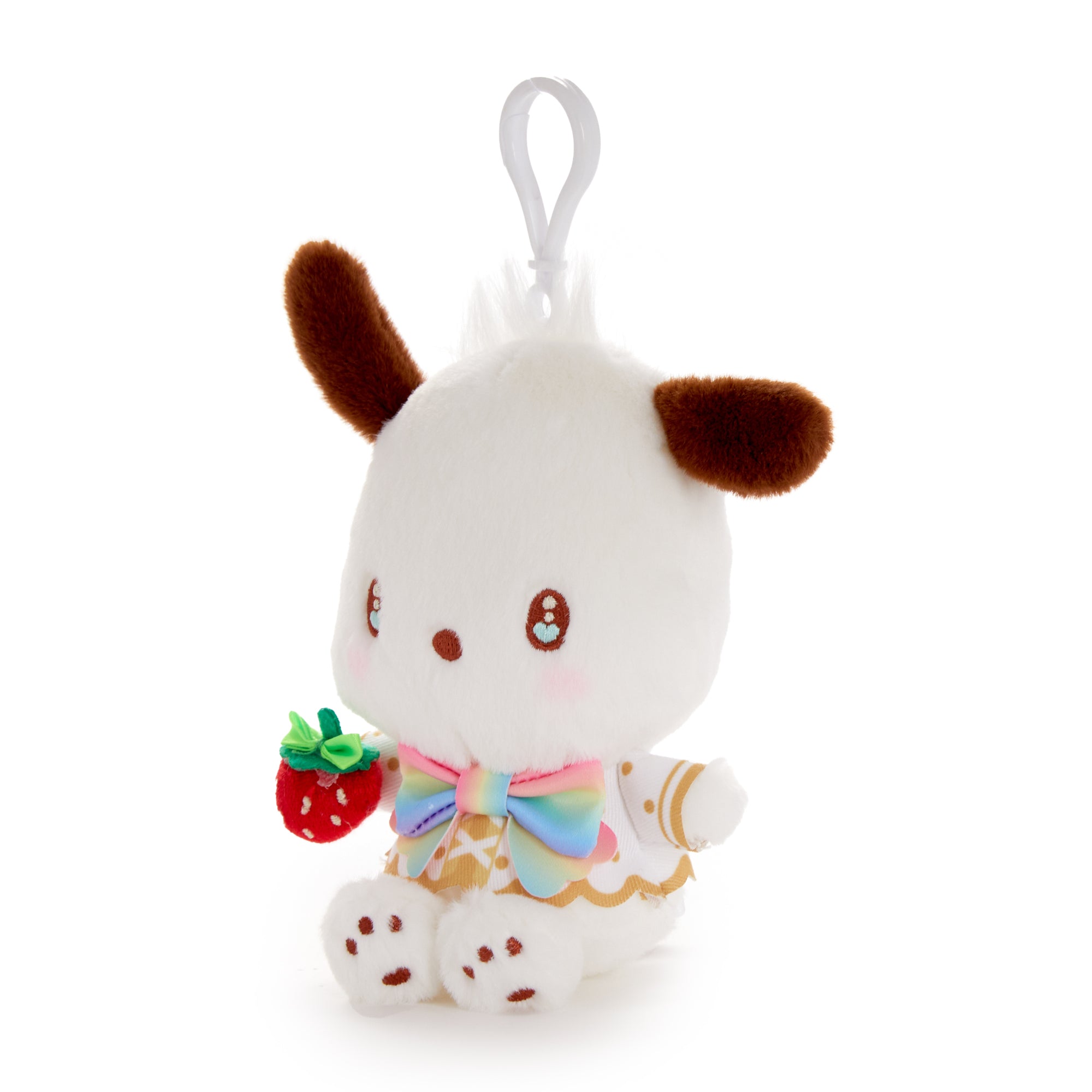 Pochacco Plush Mascot Clip (Strawberry Rainbow Series) Plush NAKAJIMA CORPORATION