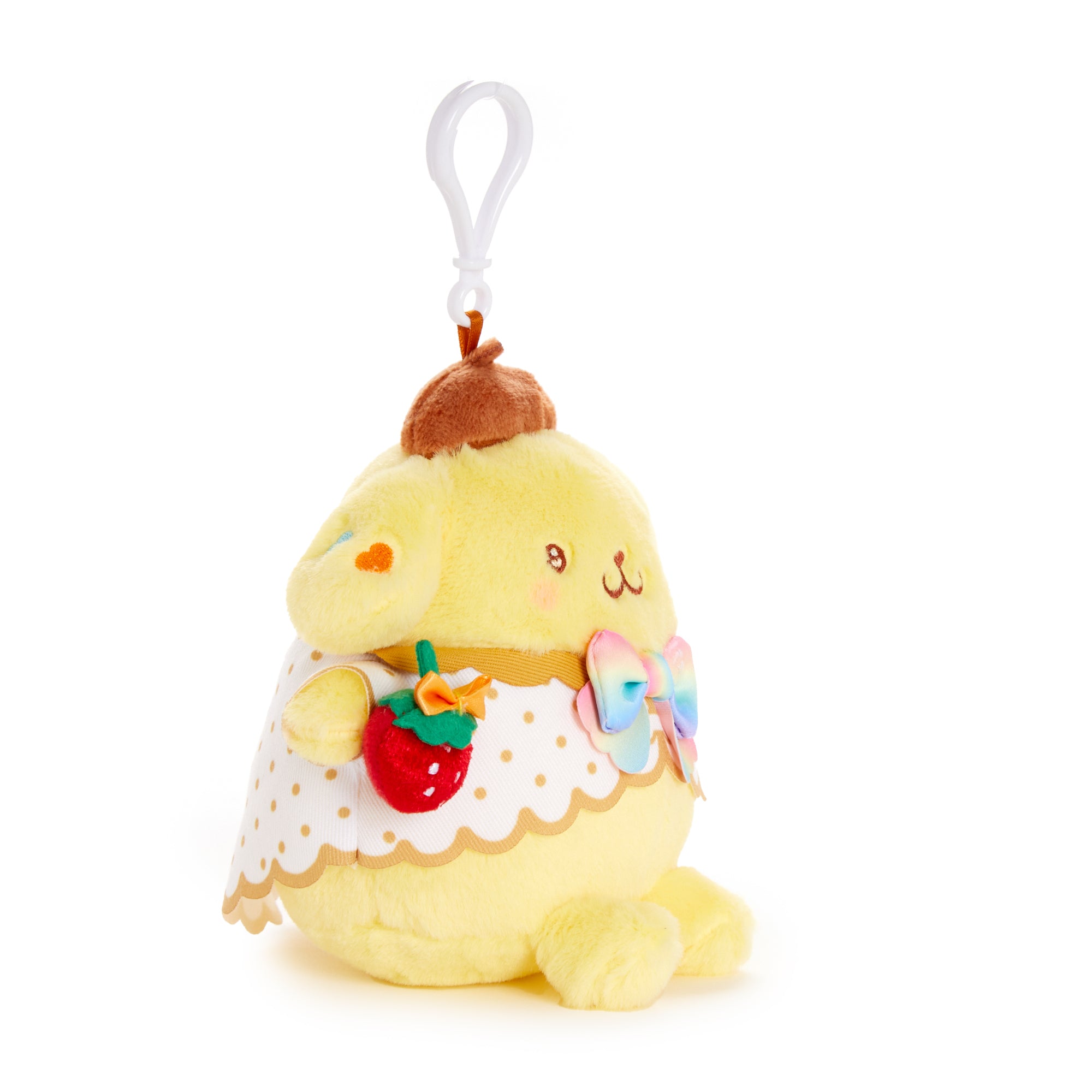 Pompompurin Plush Mascot Clip (Strawberry Rainbow Series) Plush NAKAJIMA CORPORATION