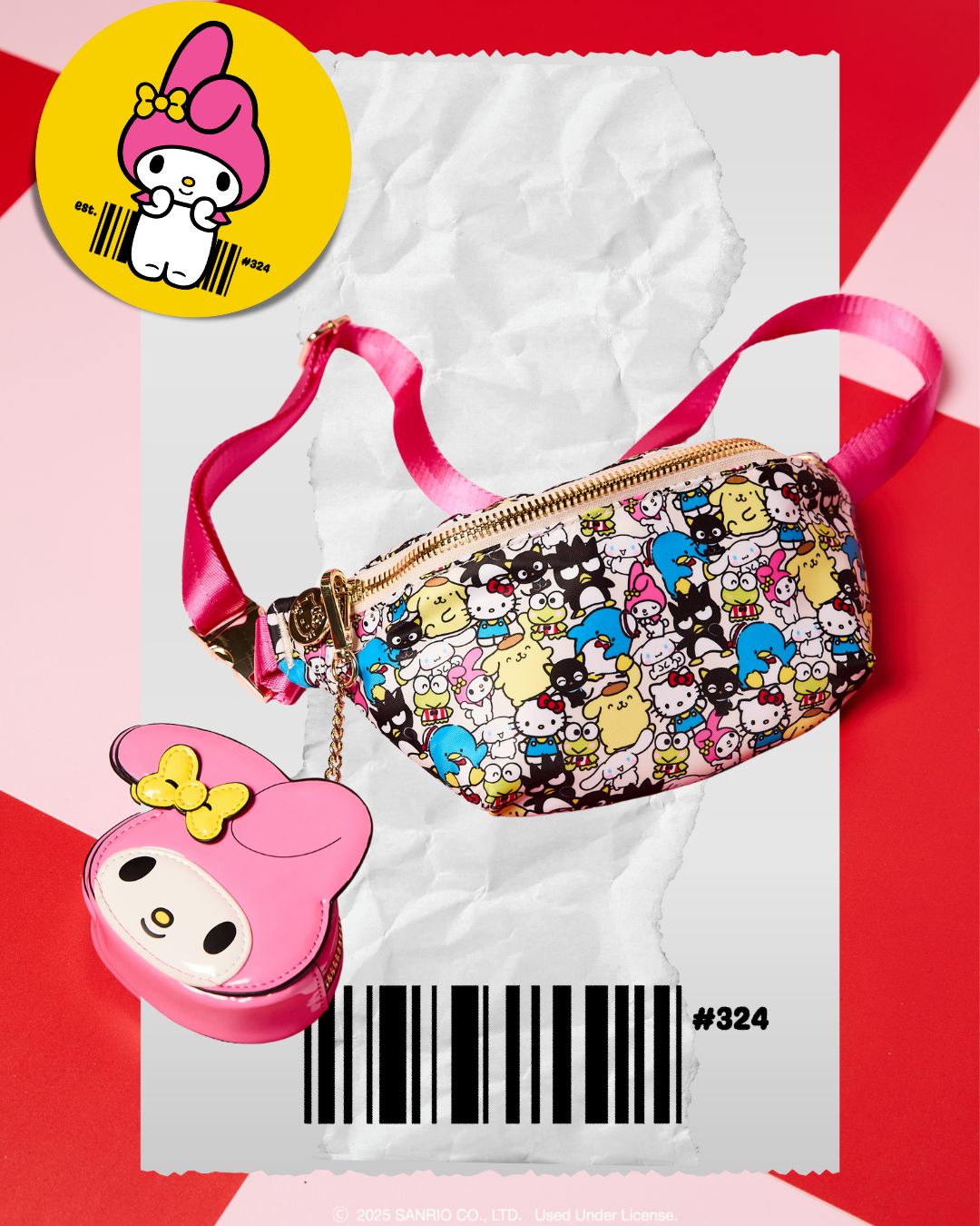 Hello Kitty and Friends x Stoney Clover Lane Classic Fanny Pack (Hello Kitty & Friends) Bags STONEY CLOVER LANE