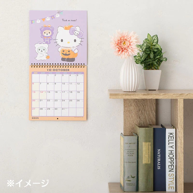 Hello Kitty 2024 Wall Calendar Seasonal Japan Original   
