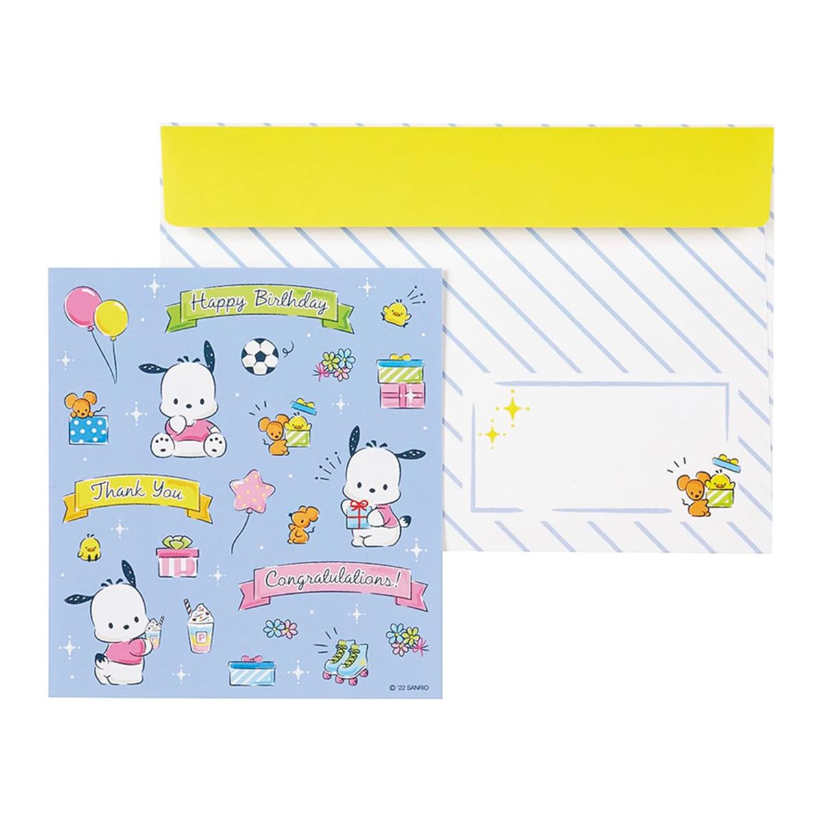 Pochacco Stickers and Greeting Card (Small Gift Series) Stationery Japan Original   