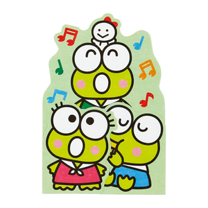 Keroppi Stickers and Greeting Card (Small Gift Series) Stationery Japan Original   
