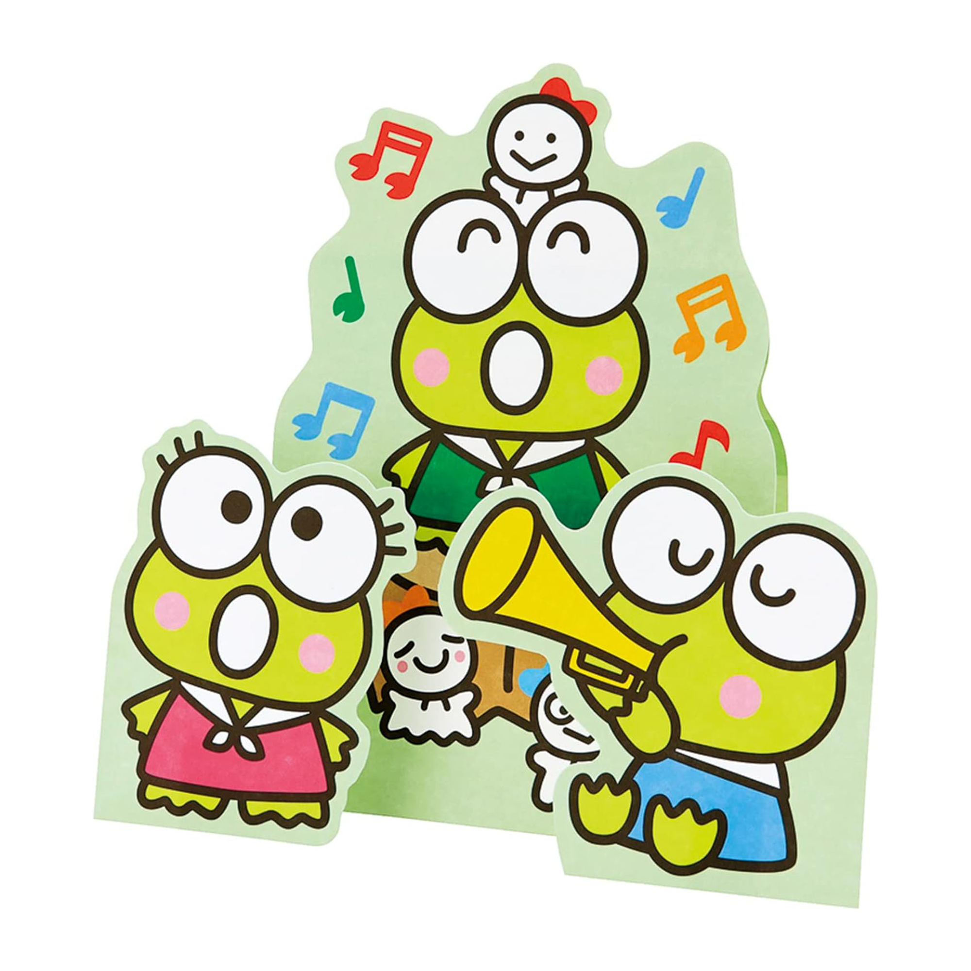 Keroppi Stickers and Greeting Card (Small Gift Series) Stationery Japan Original   