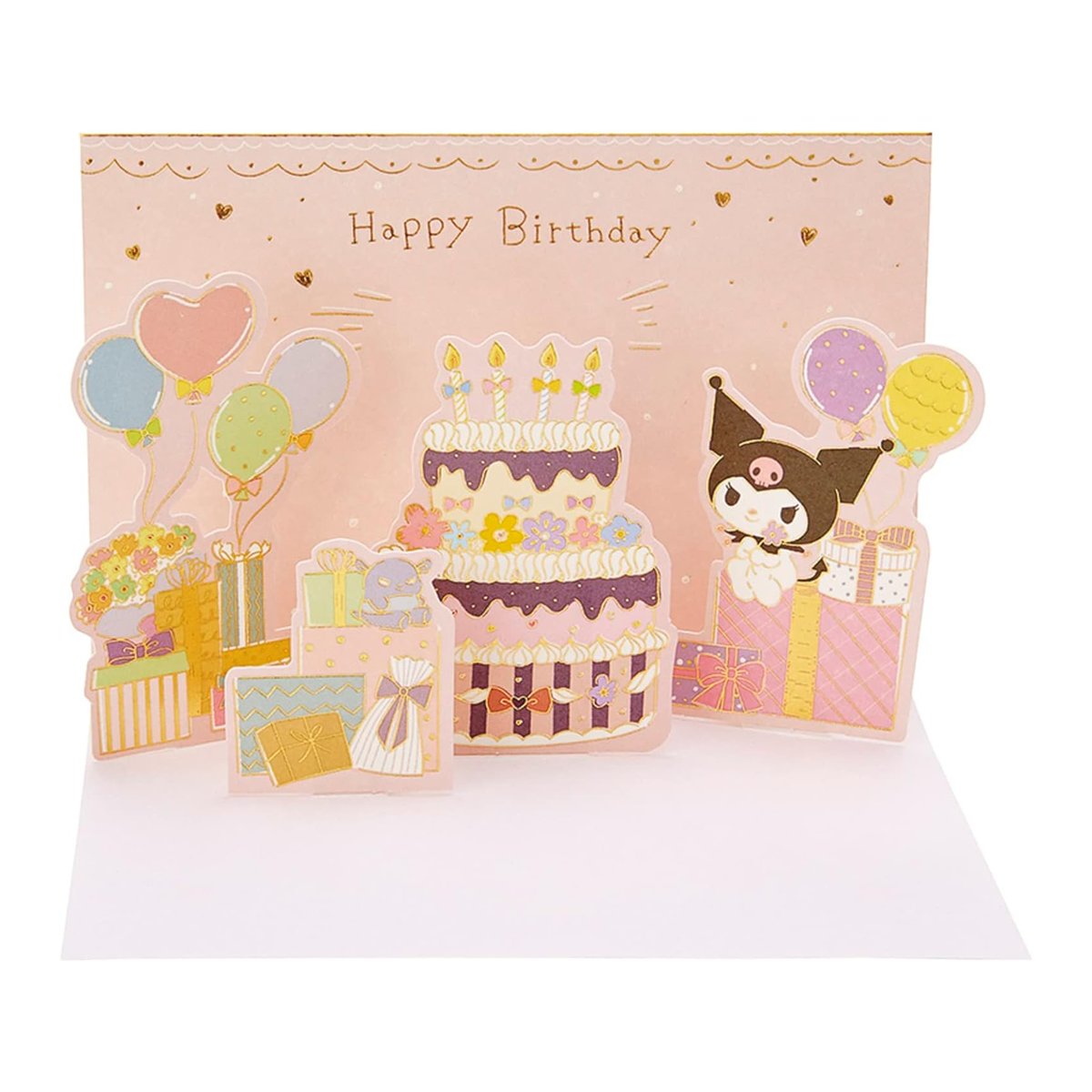 Kuromi Pop-Up Birthday Greeting Card Stationery Japan Original   