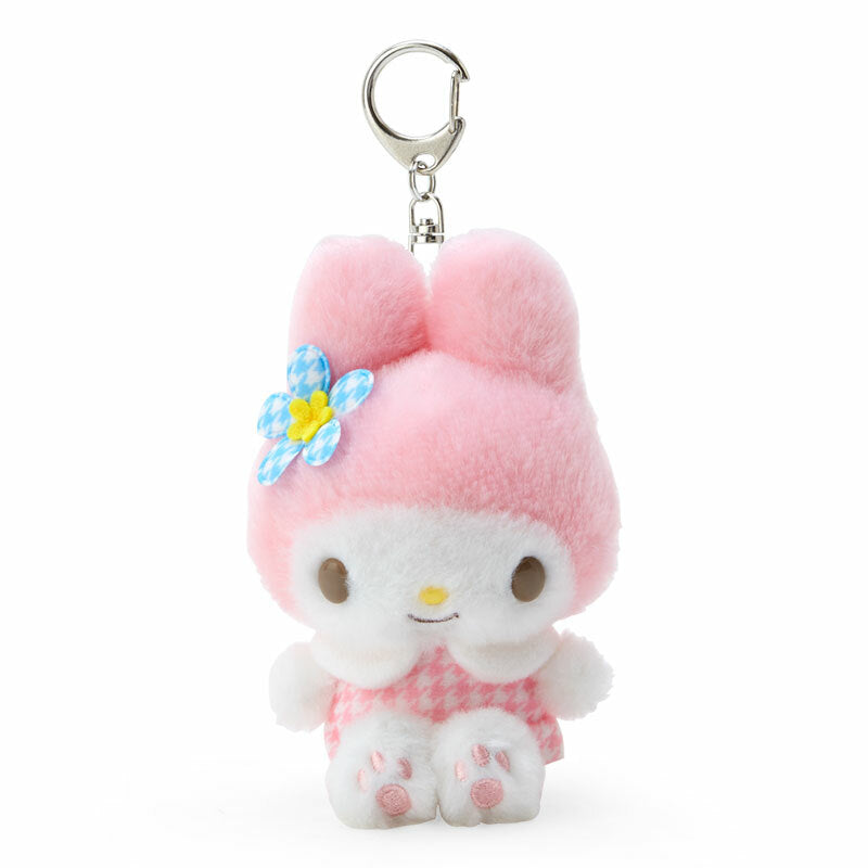 My Melody Plush Mascot Keychain (Floral Houndstooth Series) Accessory Japan Original   