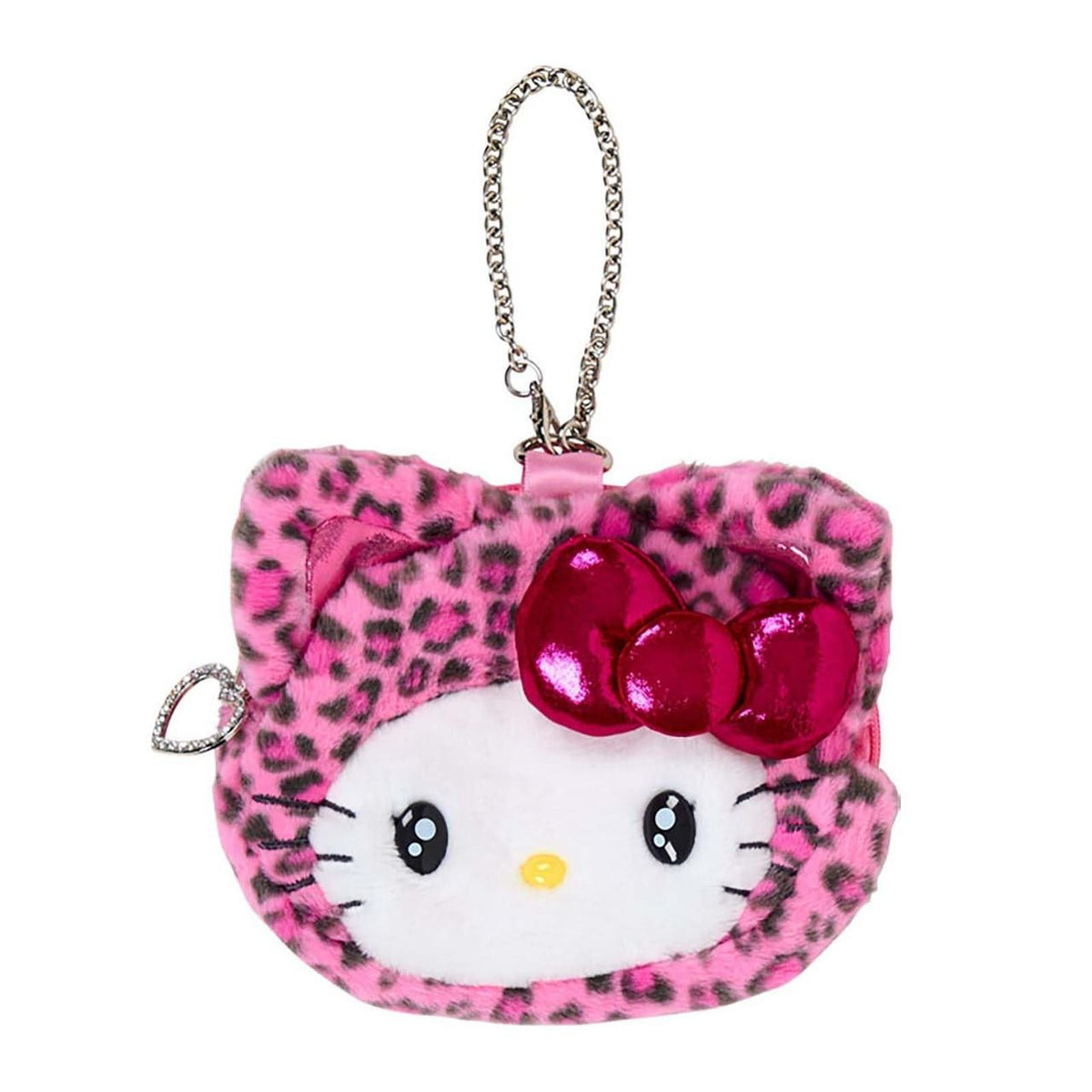 hello kitty backpack red leopard Hello Kitty Pink Plush Mini Pouch (Leopard Cat Series)