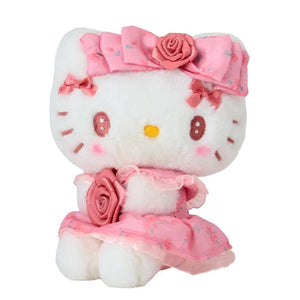 Hello Kitty Plush Mascot Keychain (Dolly Rose Design Series) Accessory Japan Original