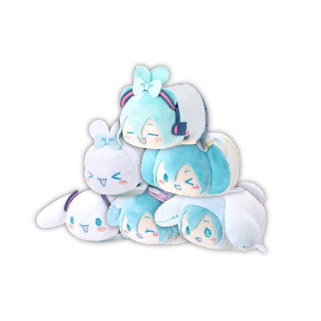 Hatsune Miku x Cinnamoroll Potekoro Mini Plush Mascot Clip Blind Box Accessory Maxlimited Inc
