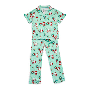 Hello Kitty Holiday Wreath 2-pc Loungewear Set (Green) Apparel BIOWORLD