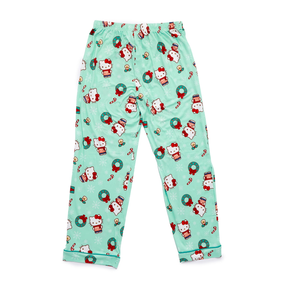 Hello Kitty Holiday Wreath 2-pc Loungewear Set (Green) Apparel BIOWORLD