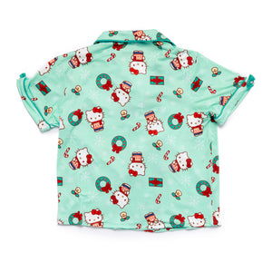 Hello Kitty Holiday Wreath 2-pc Loungewear Set (Green) Apparel BIOWORLD
