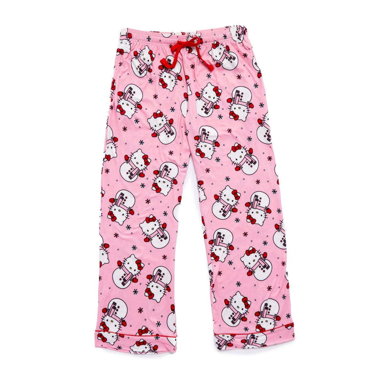 Hello Kitty Holiday Snowman 2-pc Loungewear Set (Pink) Apparel BIOWORLD