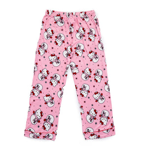 Hello Kitty Holiday Snowman 2-pc Loungewear Set (Pink) Apparel BIOWORLD