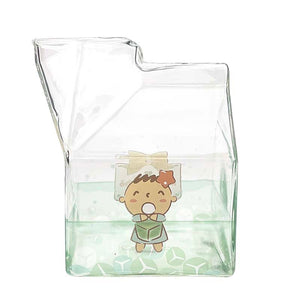 Minna No Tabo Kawaii Glass Milk Carton Cup Home Goods Global Original   