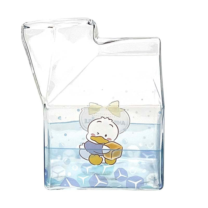 Hello Kitty Kawaii Glass Milk Carton Cup