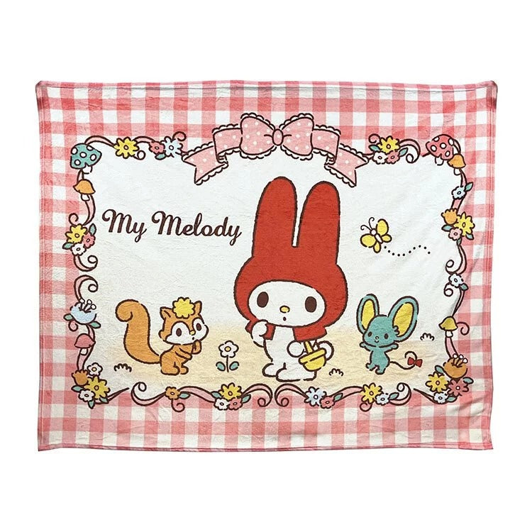 My Melody Throw Blanket (Red Classic Gingham Series) Home Goods Global Original   