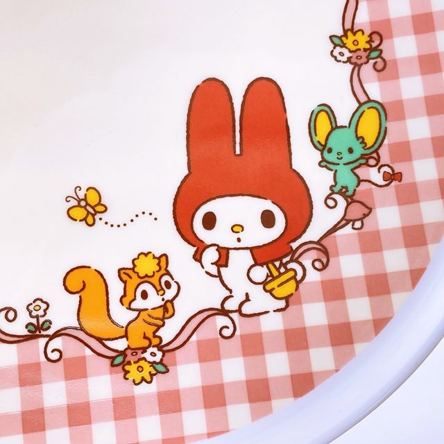 My Melody Ceramic Plate (Red Classic Gingham Series) Home Goods Global Original   