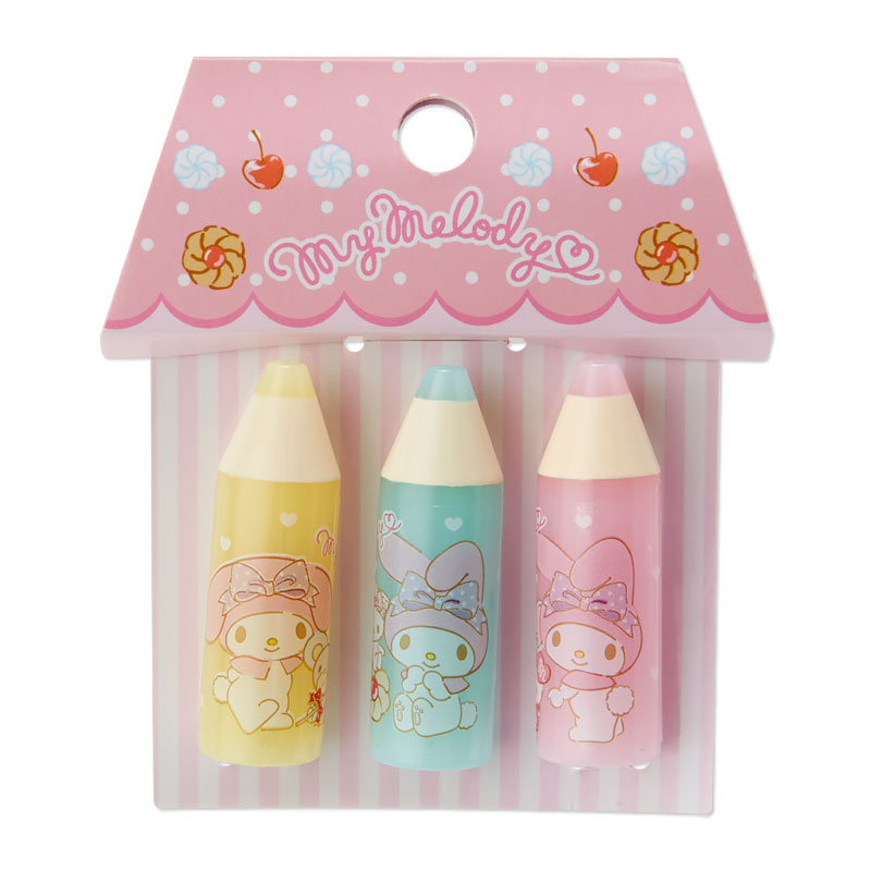 My Melody Pencil Caps (Set of 3) Stationery Sanrio   
