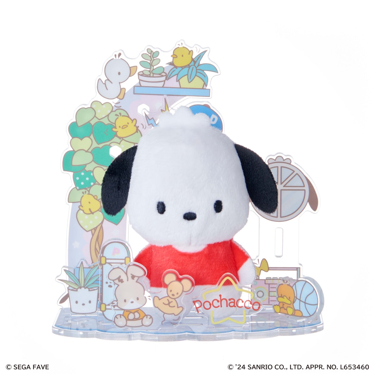 POCHACCO キャラクターグッズ 21個セット Pochacco Mini Plush & Acrylic Stand Set (Nuikatsu Plushie Life Series)