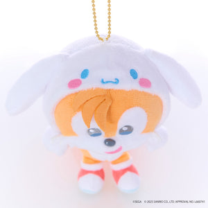 SONIC & FRIENDS x Hello Kitty and Friends Plush Mascot Keychain (Tails x Cinnamoroll) Accessory Sega Fave Corporation