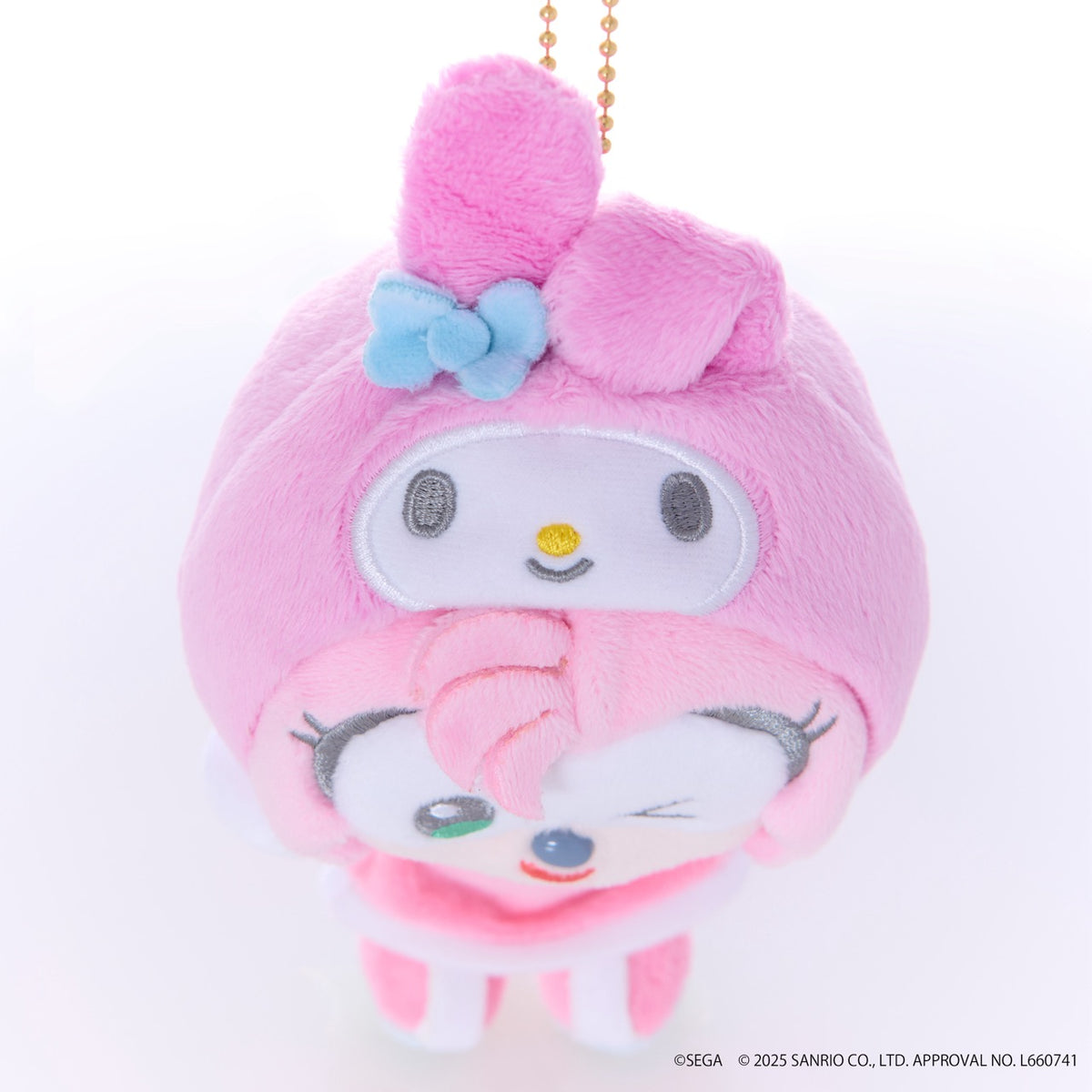 SONIC & FRIENDS x Hello Kitty and Friends Plush Mascot Keychain (Amy x My Melody) Accessory Sega Fave Corporation