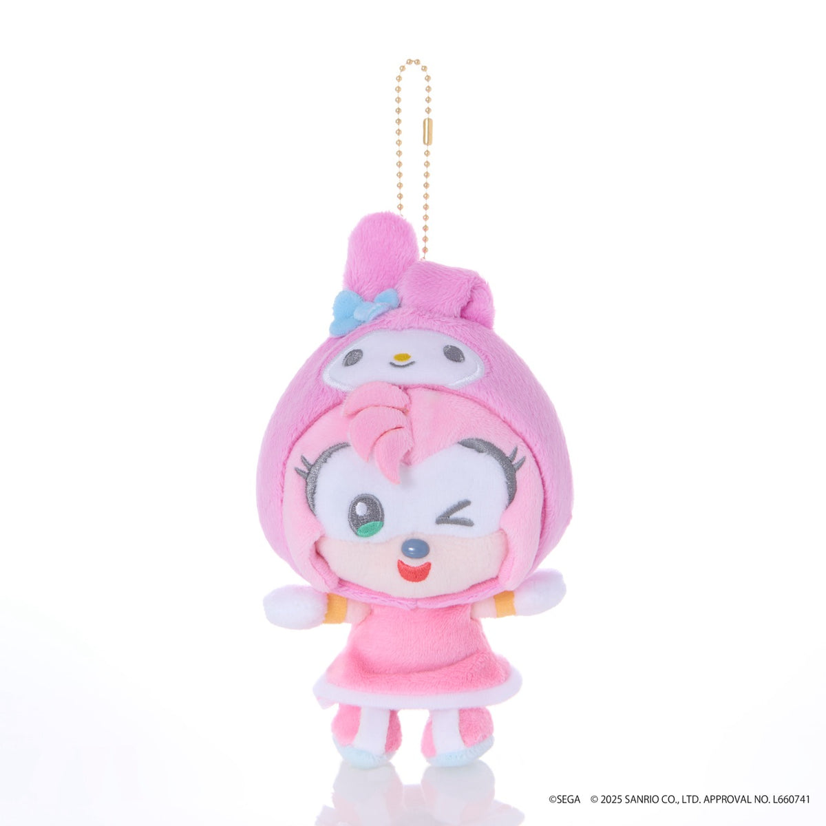 SONIC & FRIENDS x Hello Kitty and Friends Plush Mascot Keychain (Amy x My Melody) Accessory Sega Fave Corporation