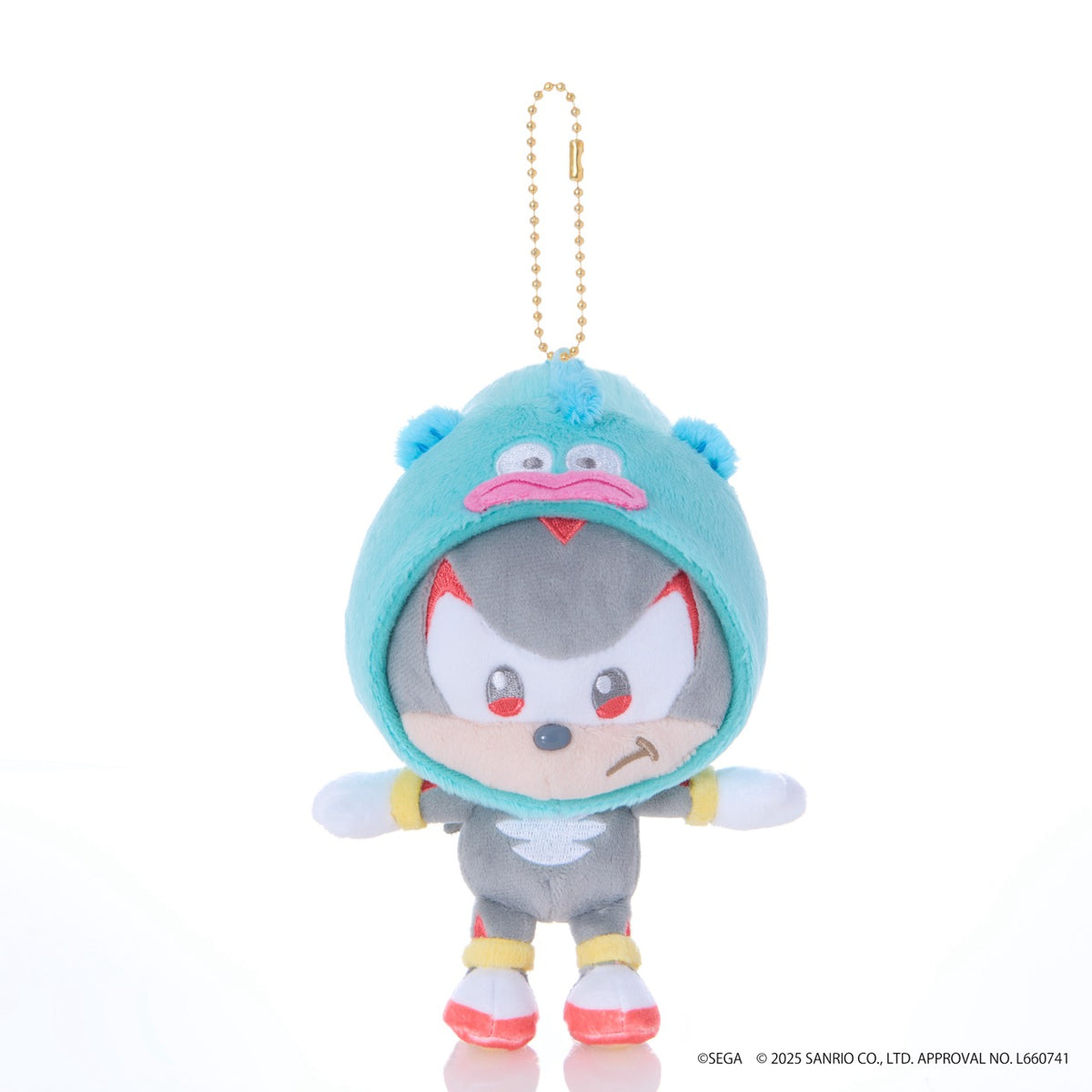 SONIC & FRIENDS x Hello Kitty and Friends Plush Mascot Keychain (Shadow x Hangyodon) Accessory Sega Fave Corporation