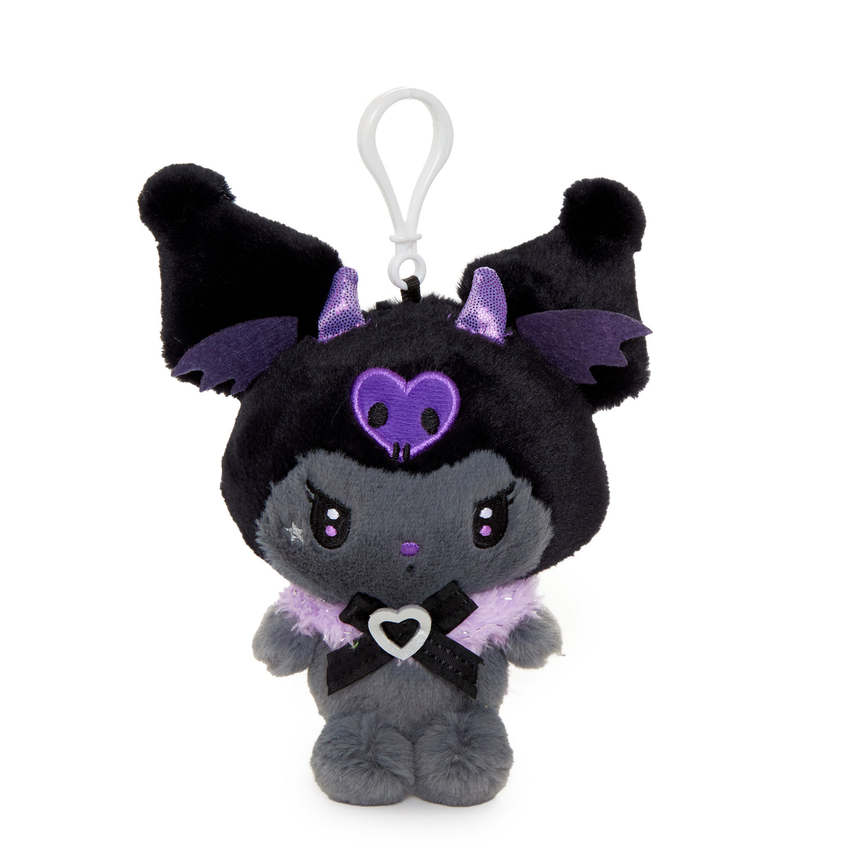 Kuromi Plush Mascot Clip (Lil' Devil) Plush NAKAJIMA CORPORATION