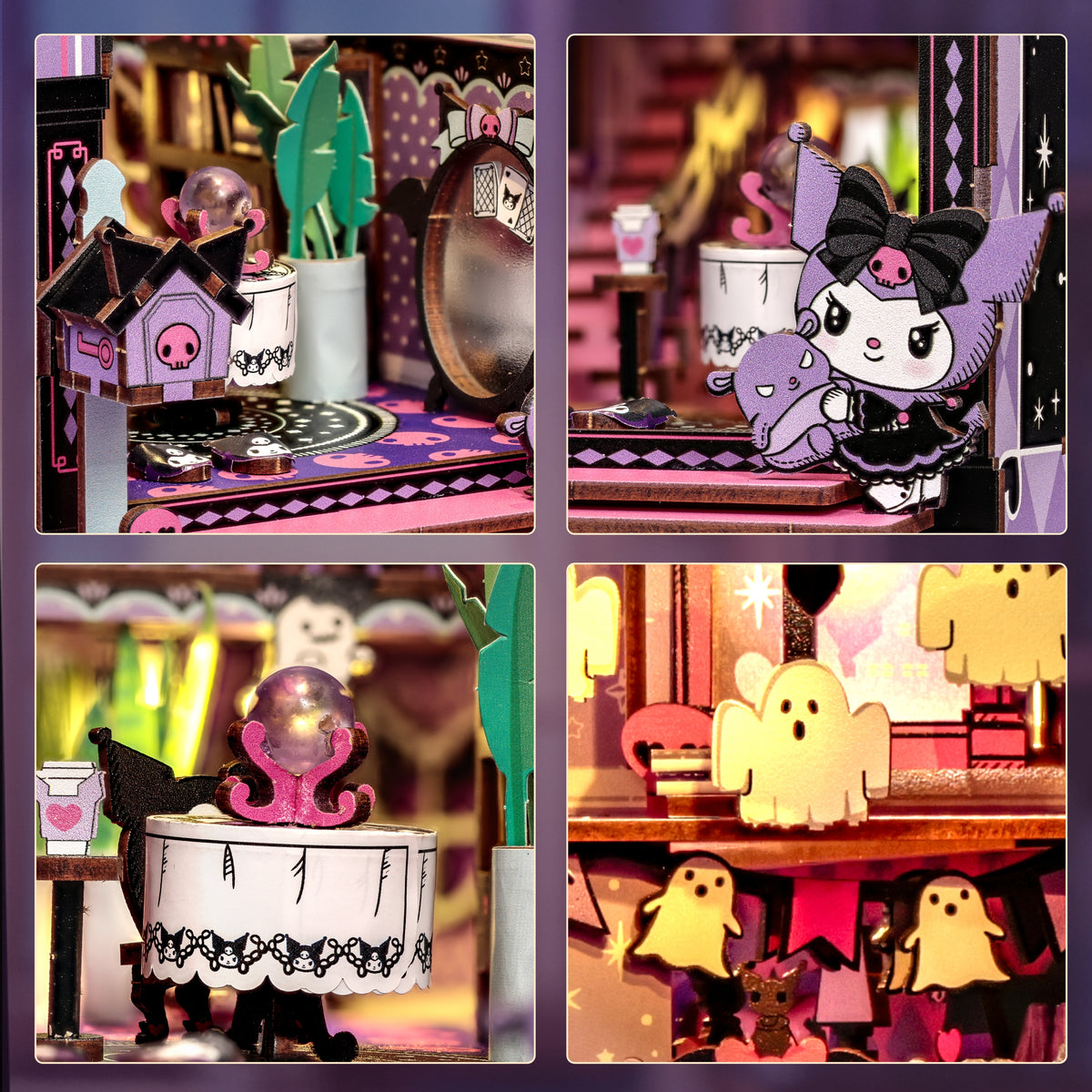 Kuromi Spooky House DIY Book Nook Kit Toys&Games Hands Craft