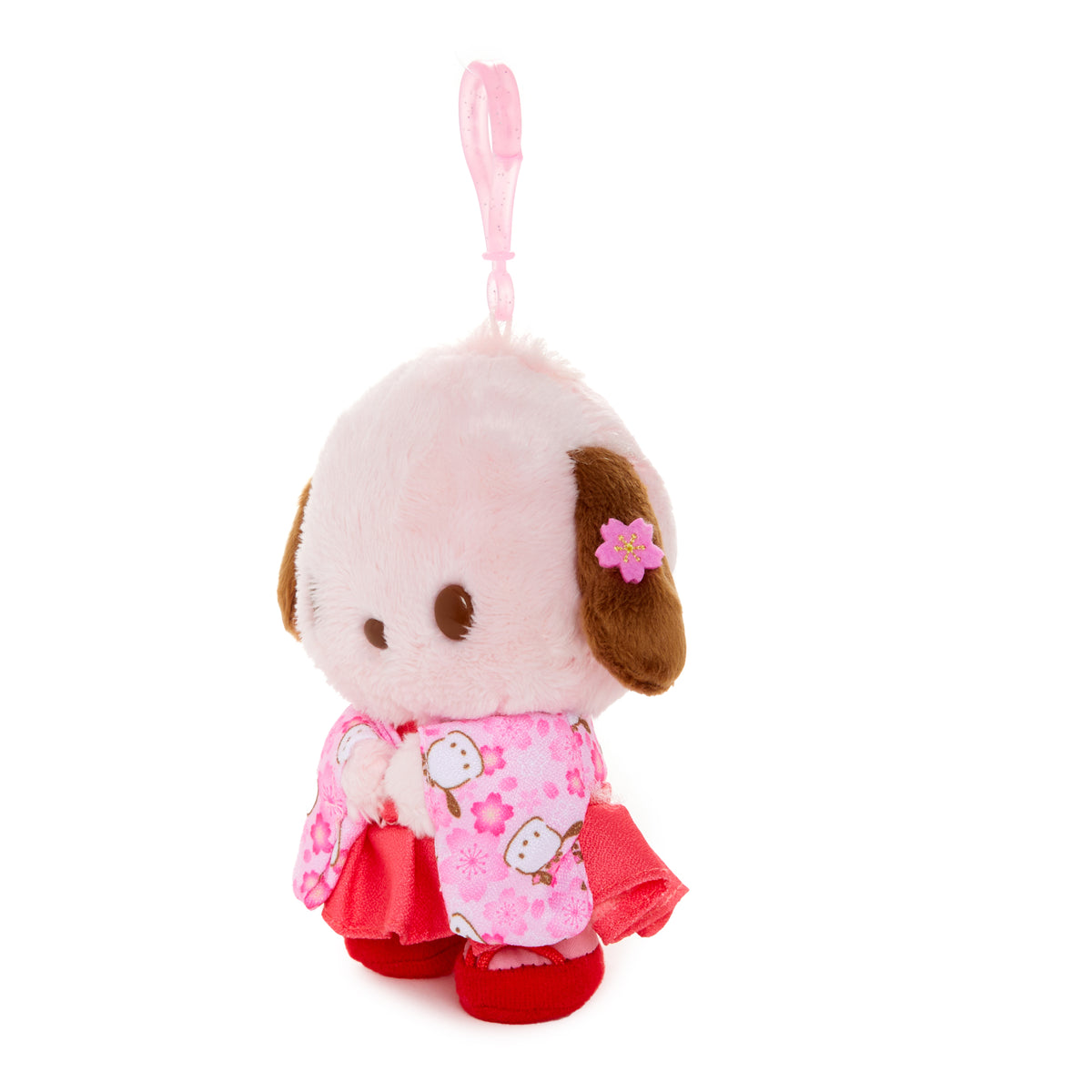 Pochacco Plush Mascot Clip (Spring Kimono Series) Accessory NAKAJIMA CORPORATION