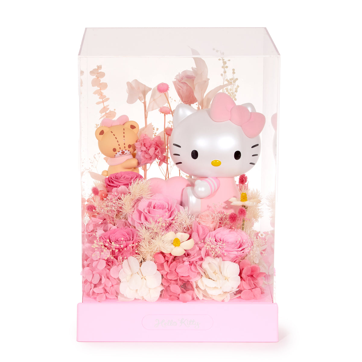 Hello Kitty Preserved Flower XL Figurine (Heartbeat - Heartfelt Gift Series) Home Goods Mascot Fun Inc