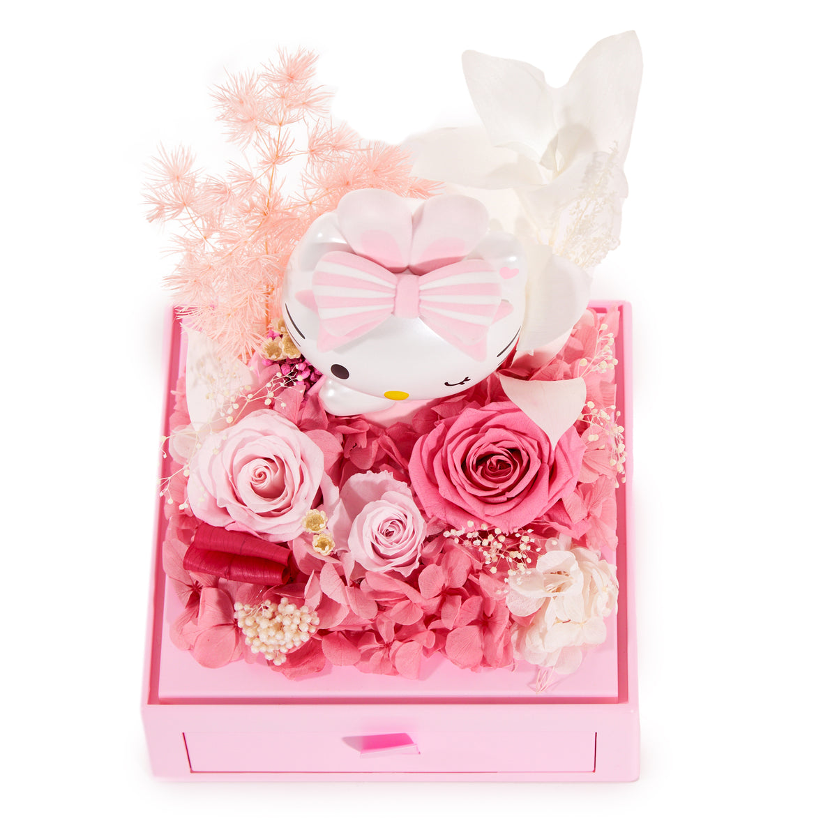 Hello Kitty Preserved Flower L Figurine (Sweet Encounter - Heartfelt Gift Series) Home Goods Mascot Fun Inc