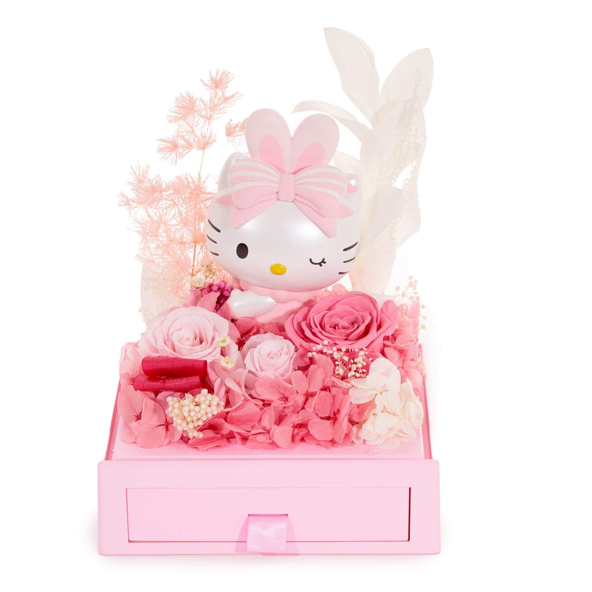 Hello Kitty Preserved Flower L Figurine (Sweet Encounter - Heartfelt Gift Series) Home Goods Mascot Fun Inc
