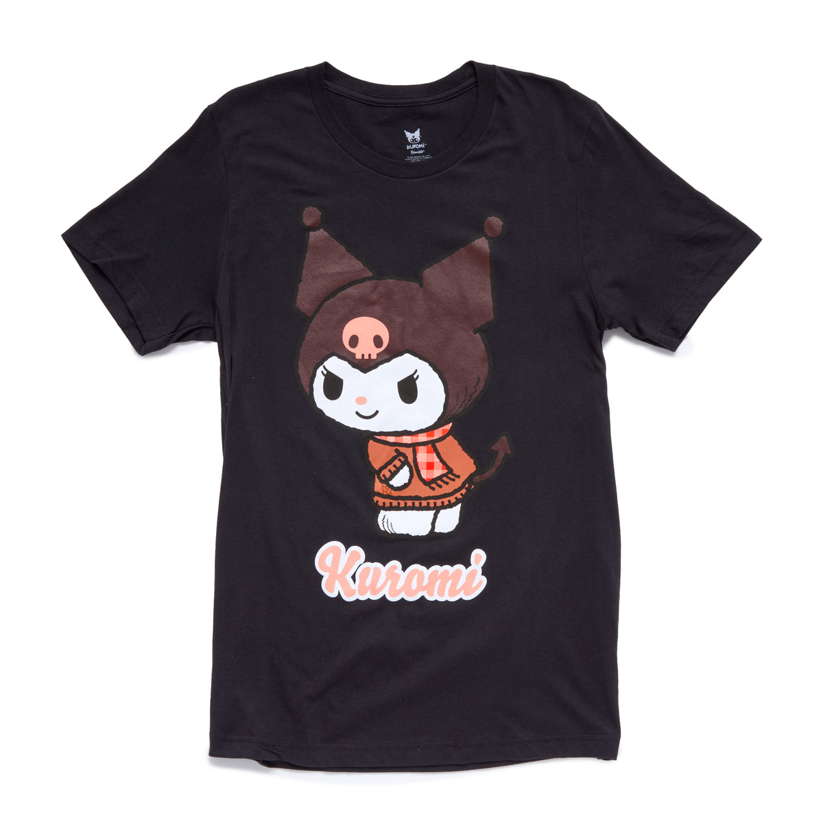Kuromi Adult Cozy Tee (Black) Apparel Mad Engine Global LLC