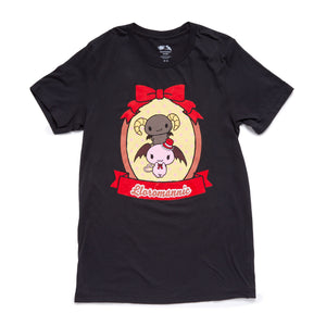 Lloromannic Adult Bows & Dots Tee (Charcoal) Apparel Mad Engine Global LLC