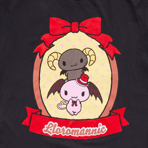 Lloromannic Adult Bows & Dots Tee (Charcoal) Apparel Mad Engine Global LLC