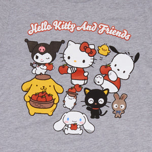 Hello Kitty and Friends Adult Thankful Apples Tee (Heather) Apparel Mad Engine Global LLC