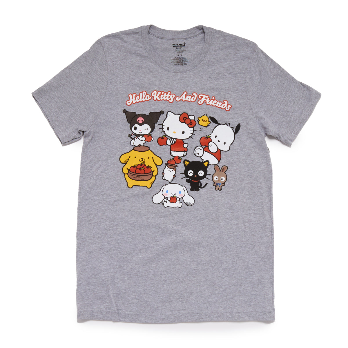Hello Kitty and Friends Adult Thankful Apples Tee (Heather) Apparel Mad Engine Global LLC