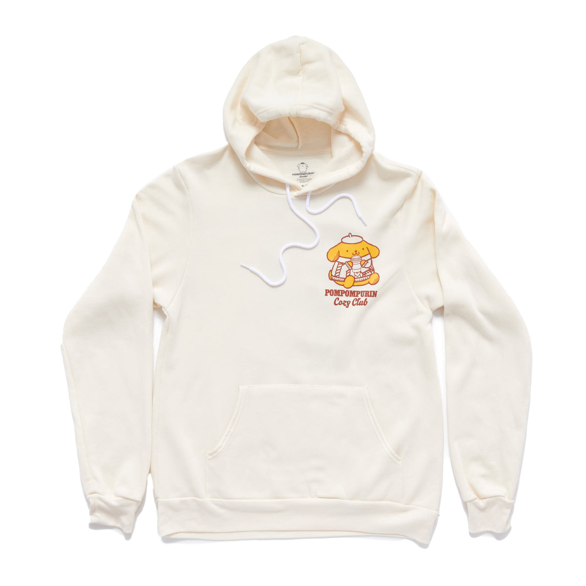 Pompompurin Adult Cozy Club Hoodie (Ivory) Apparel Mad Engine Global LLC