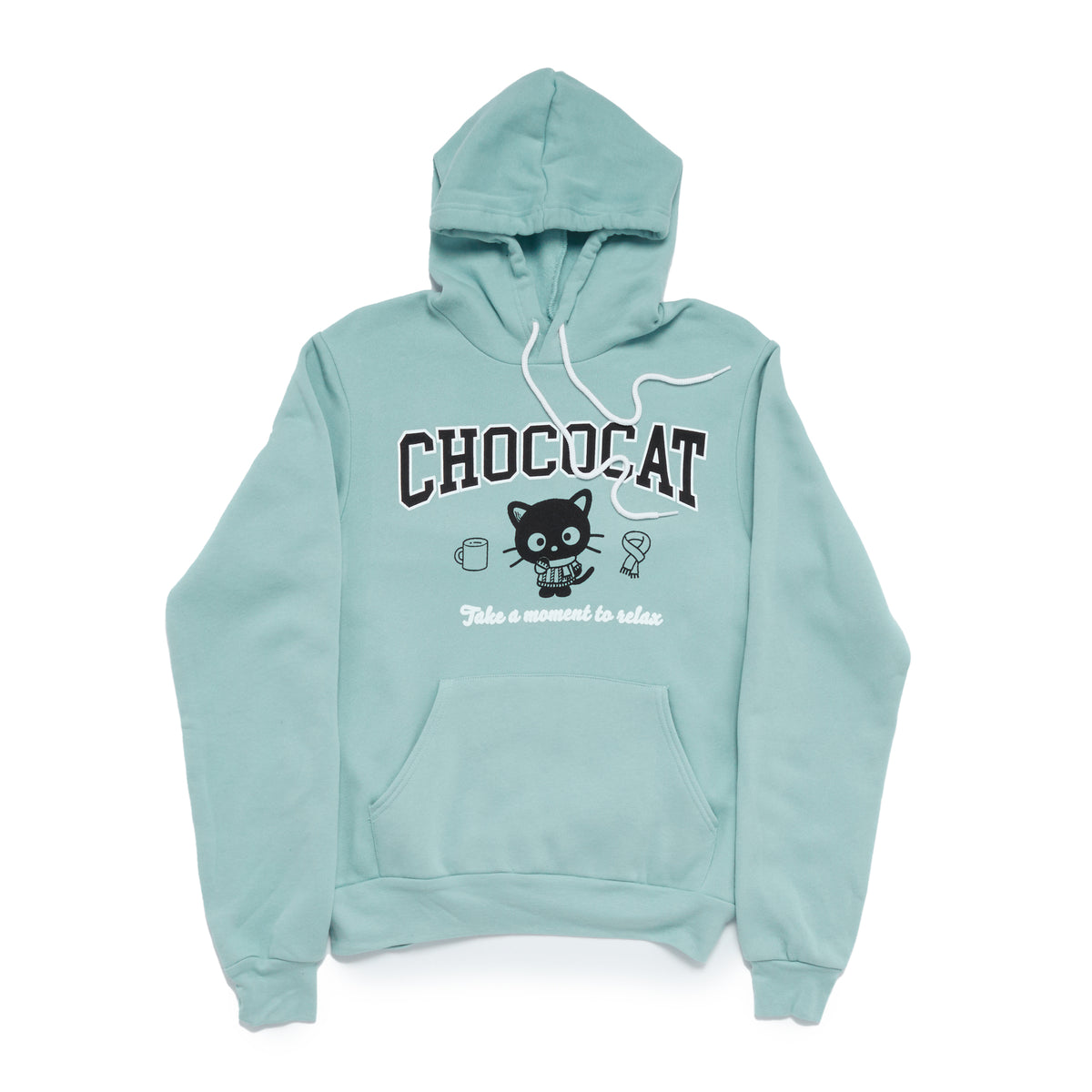 Chococat Adult Take A Moment To Relax Hoodie (Light Green) Apparel Mad Engine Global LLC