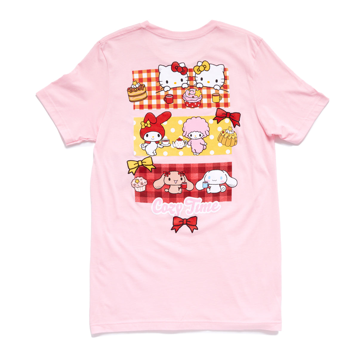 My Melody Adult Cozy Time Tee (Pink) Apparel Mad Engine Global LLC