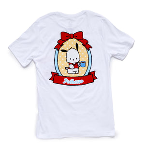 Pochacco & Pi-Chan Adult Tee (White) Apparel Mad Engine Global LLC